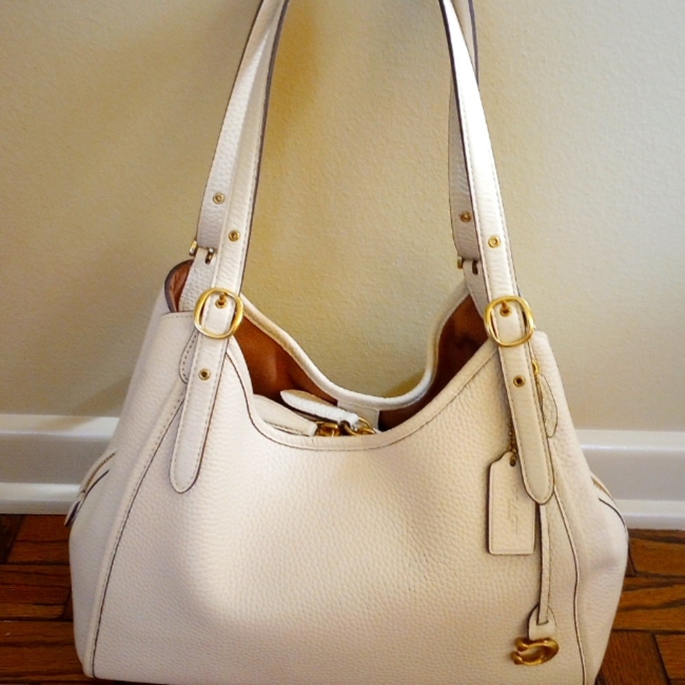 COACH Lori Pebbled Leather Shoulder Bag